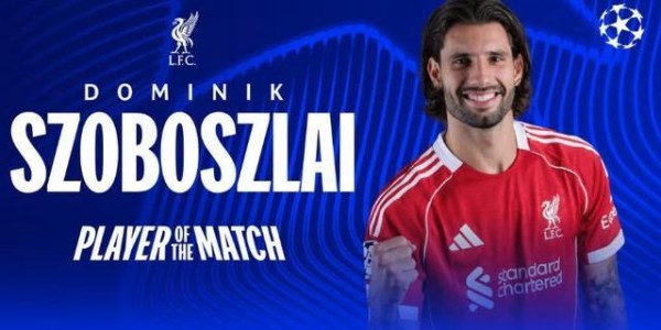 任意球破门，索博当选马赛vs利物浦全场最佳球员